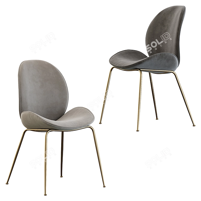 Elegant Astor Dining Chair 3D model image 1