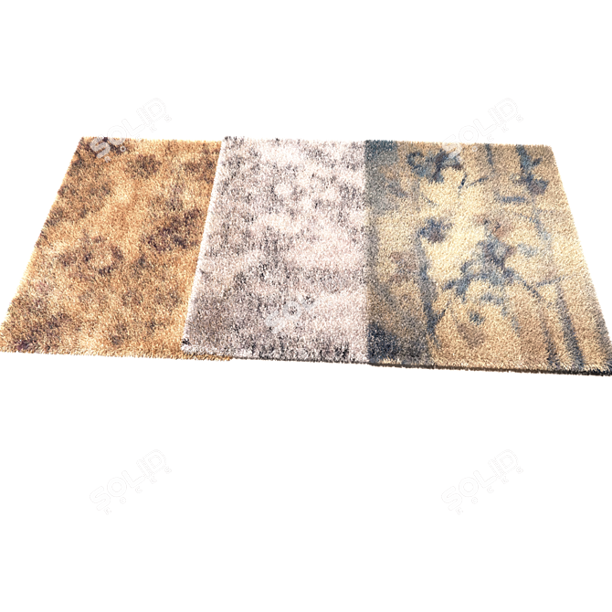 Eco-friendly Cotton and Wool Rugs 3D model image 1