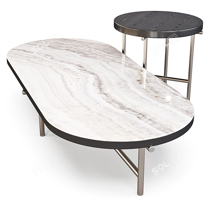 Minotti Torii Coffee Tables Set 3D model image 2