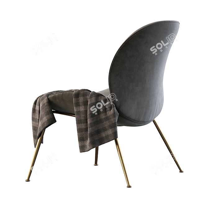 Elegant Astor Armchair: Timeless Comfort 3D model image 3