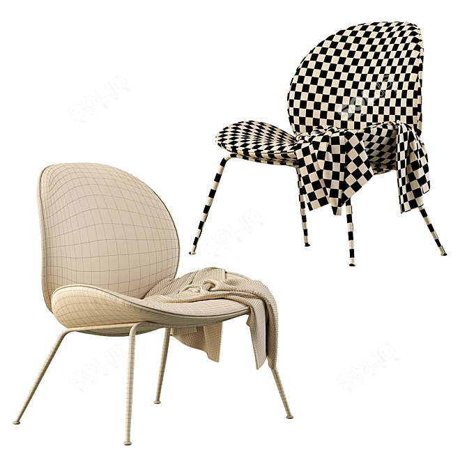 Elegant Astor Armchair: Timeless Comfort 3D model image 4