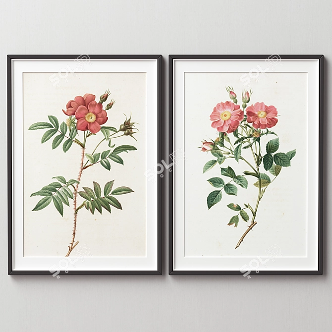 Modern Frame Collection: 2 Frames, 5 Colors, 3 Sizes 3D model image 4