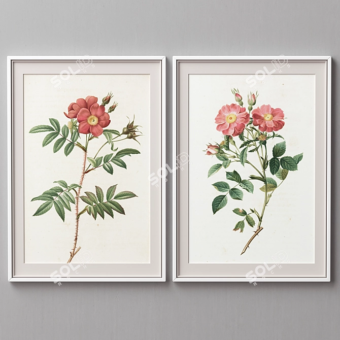 Modern Frame Collection: 2 Frames, 5 Colors, 3 Sizes 3D model image 12