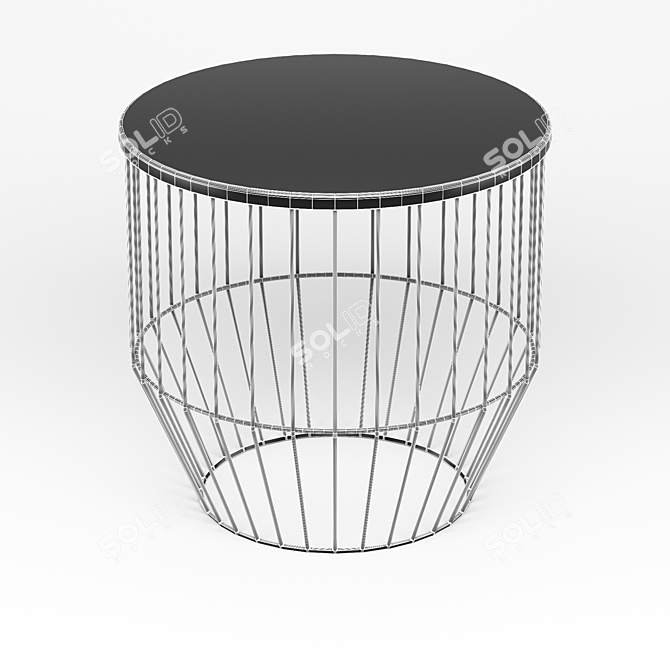 BoConcept WIRE - Versatile Coffee and Side Table (40cm Diameter, 39cm Height) 3D model image 2