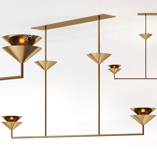Volker Haug Balanced Stack LED Chandelier 3D model image 1