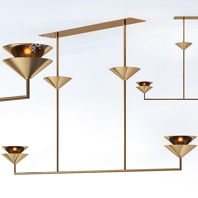 Volker Haug Balanced Stack LED Chandelier 3D model image 3
