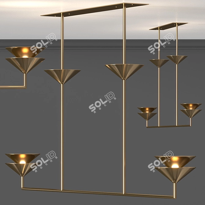 Volker Haug Balanced Stack LED Chandelier 3D model image 9