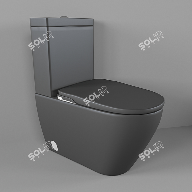 Title: Palomba Bidet Toilet Set - Laufen & Roca 3D model image 4