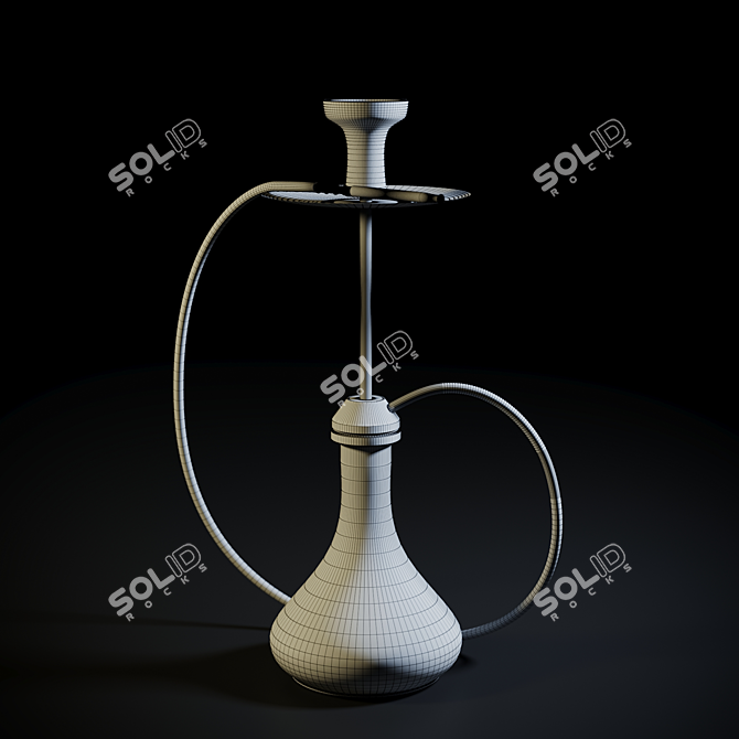 Corona 2 Hookah: The Ultimate Smoking Experience 3D model image 3