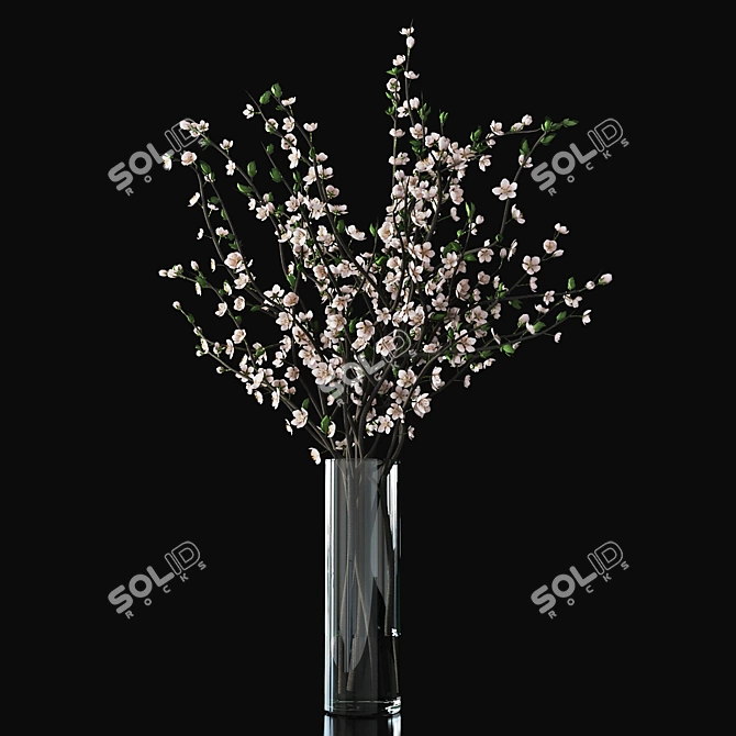 Blossom Plum Vase 3D model image 3