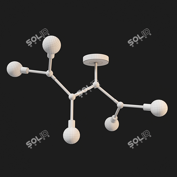 Anima Ceiling Chandelier: Elegant Illumination Solution 3D model image 3