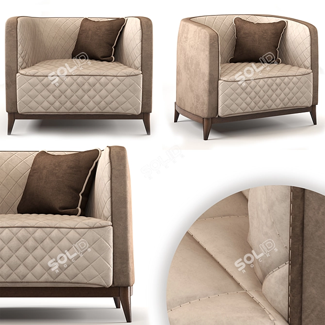 Mobilidea Armchair: Modern Elegance 3D model image 1