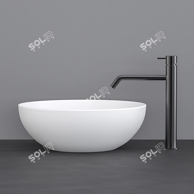 VALLONE NASSAU FLAT Washbasin - Sleek Design, Superior Quality 3D model image 2