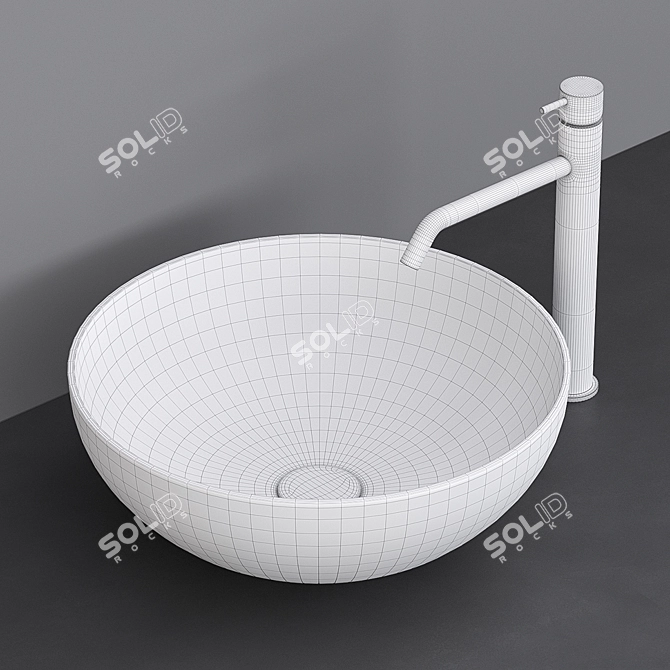 VALLONE NASSAU FLAT Washbasin - Sleek Design, Superior Quality 3D model image 4