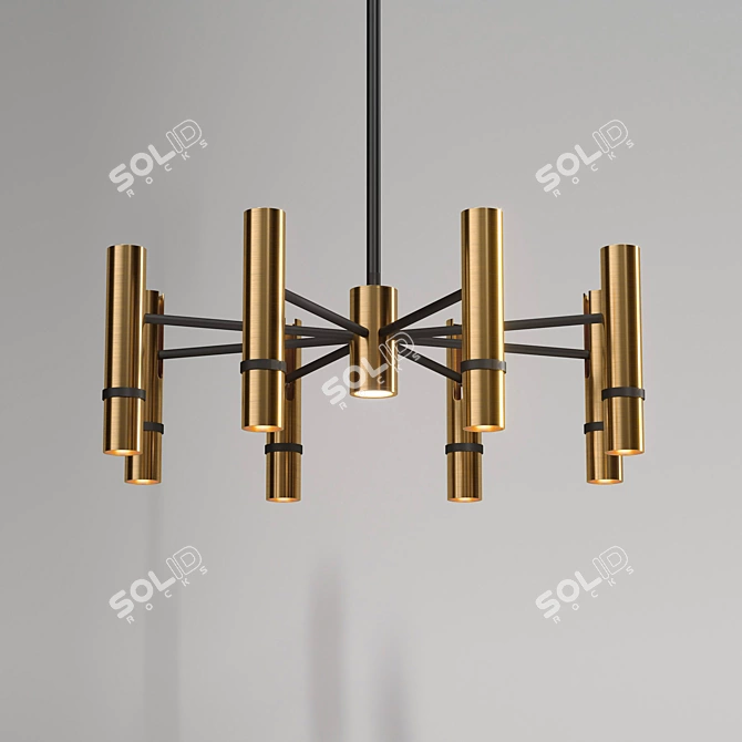 Lampatron React 9-Light Chandelier 3D model image 3