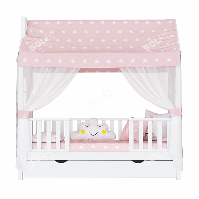 Magical Lund Premium Children's Bed 3D model image 2