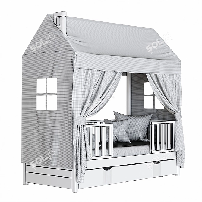 Magical Lund Premium Children's Bed 3D model image 4