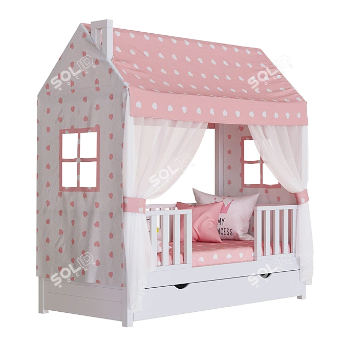Magical Lund Premium Children's Bed 3D model image 6