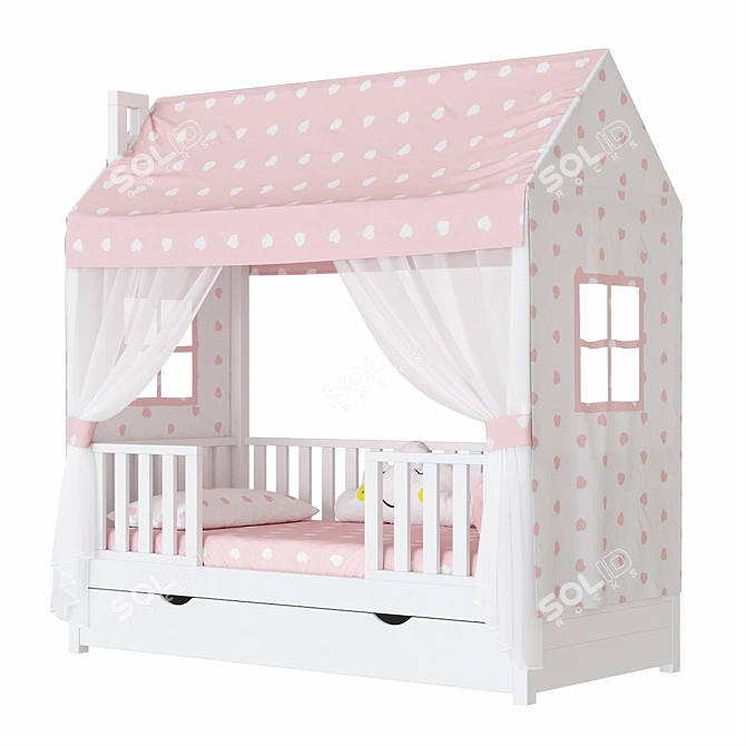 Magical Lund Premium Children's Bed 3D model image 9