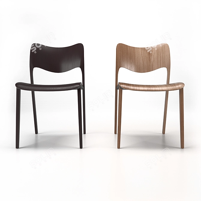 Elegant Wooden Chair: Stua Laclasica 3D model image 3