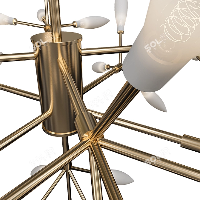 Elegant Candela Chandelier: A Radiant Statement 3D model image 3