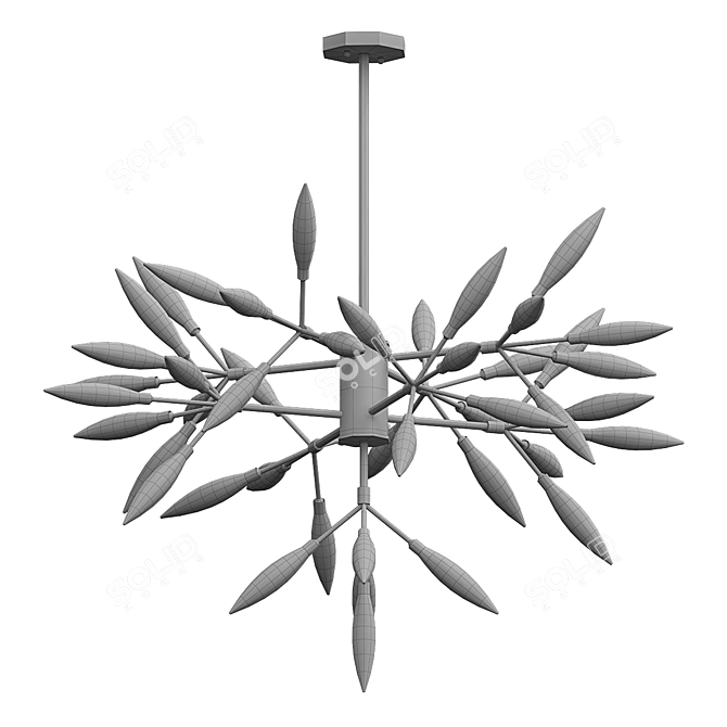 Elegant Candela Chandelier: A Radiant Statement 3D model image 5
