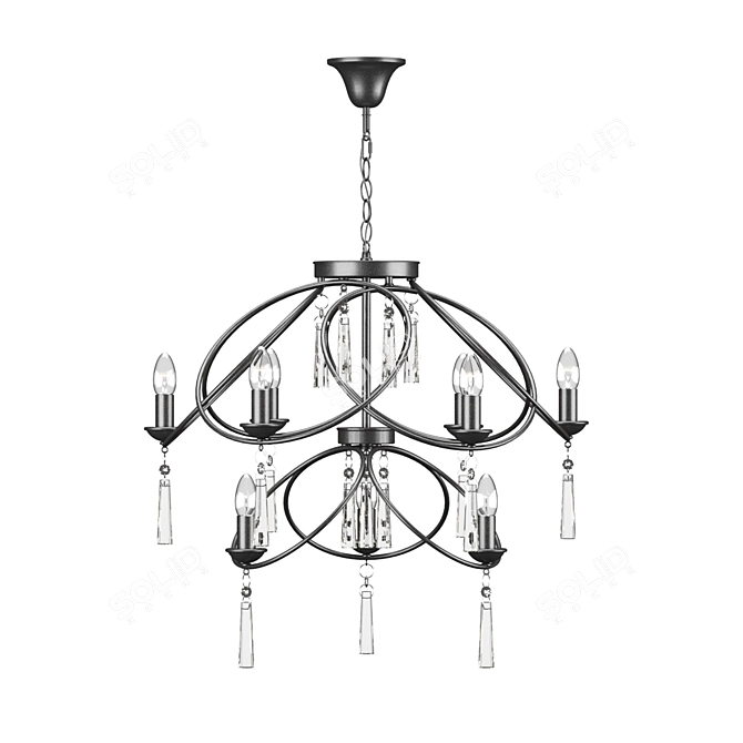 Vintage Bronze Chandelier Pendant SL335.303.09 3D model image 1