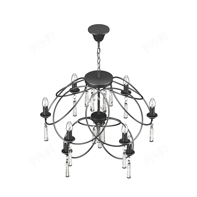 Vintage Bronze Chandelier Pendant SL335.303.09 3D model image 2