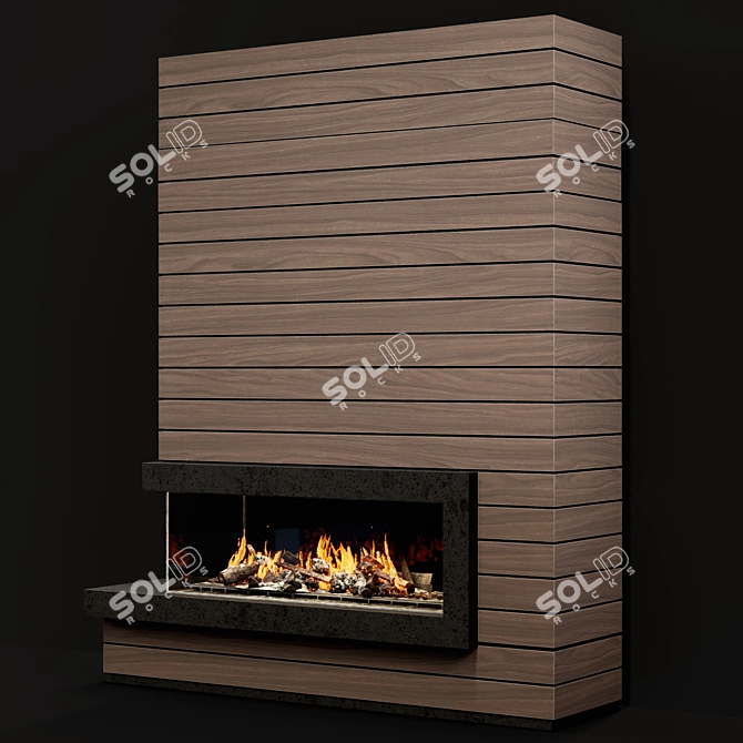 Title: Modern Fireplace Design 3D model image 1