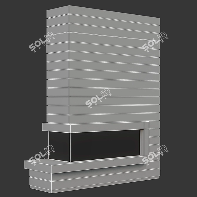 Title: Modern Fireplace Design 3D model image 2