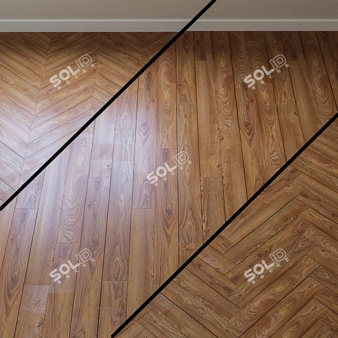 French Oak Laminate Flooring 3D model image 1