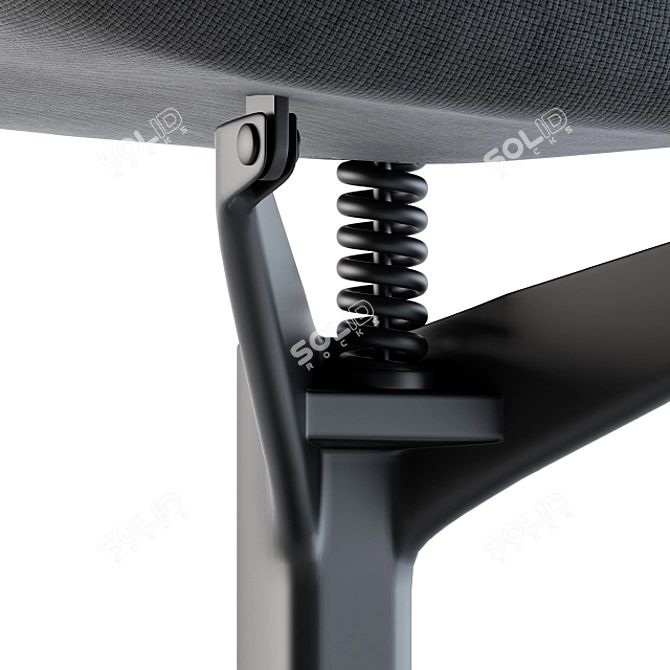 Sleek Fabric Office Chair 3D model image 3