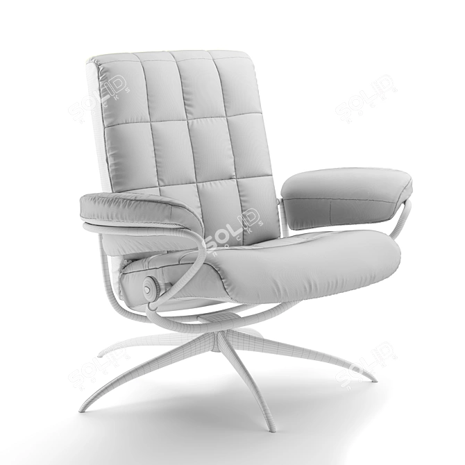 Modern and Comfortable Stressless London Recliner 3D model image 3