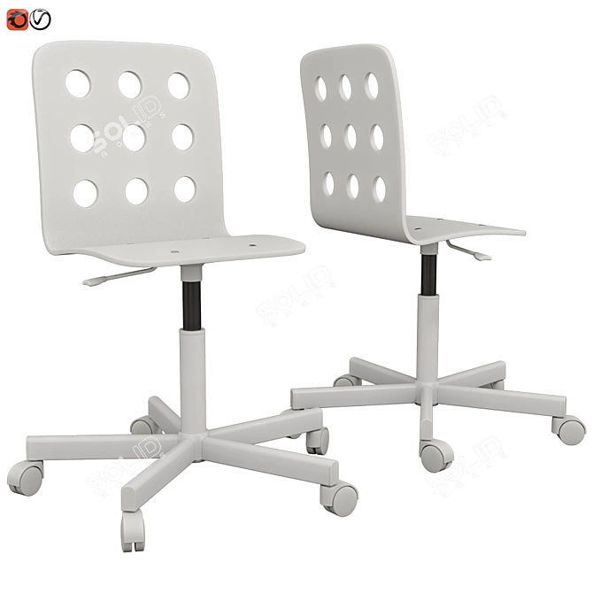 Title:
IKEA Kids Desk Chair YULES 3D model image 1