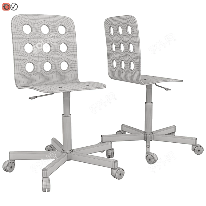 Title:
IKEA Kids Desk Chair YULES 3D model image 2