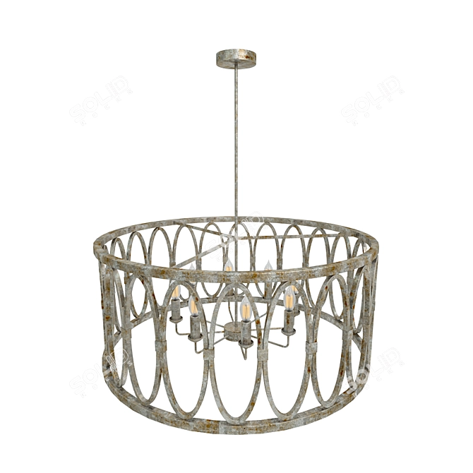 Illuminate Your Outdoor Space: Outdoor Chandelier 3D model image 3