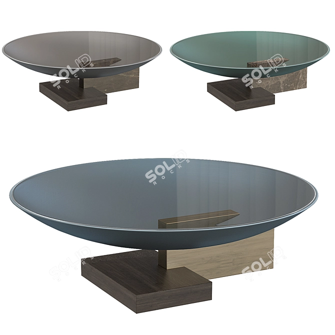 Roche Bobois Vestale Coffee Table 3D model image 2