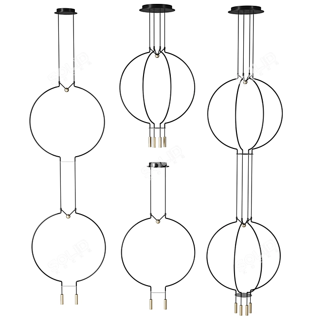 Modern LED Pendant Lamp - Axolight Liaison 3D model image 3