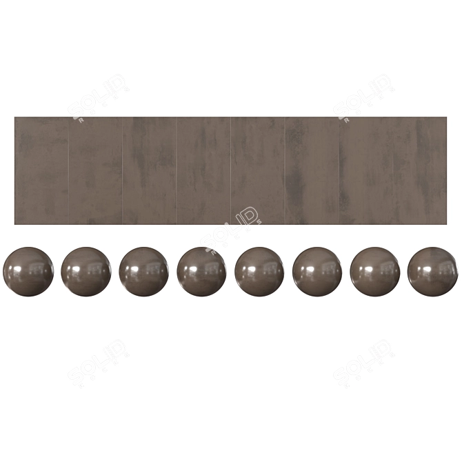 Rustic Corten Steel Pier - 120x240 3D model image 1