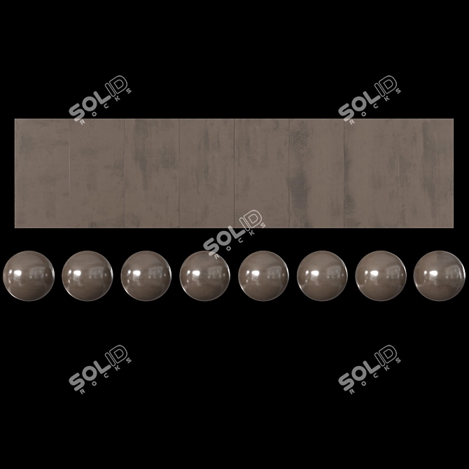 Rustic Corten Steel Pier - 120x240 3D model image 2