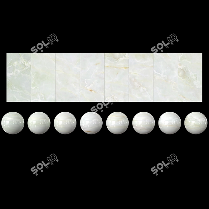 Elegant Onyx Tiles: 120x240 Luxe 3D model image 1