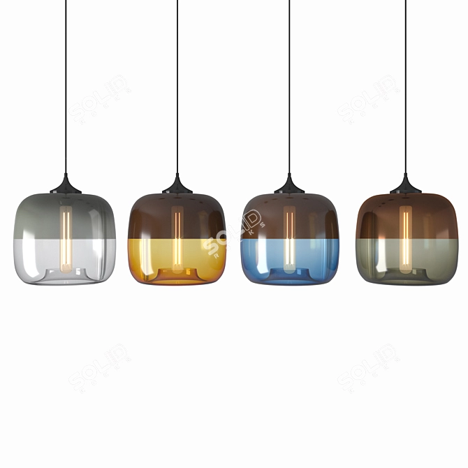 Encalmo Stamen Pendant Light: Modern Elegance 3D model image 3