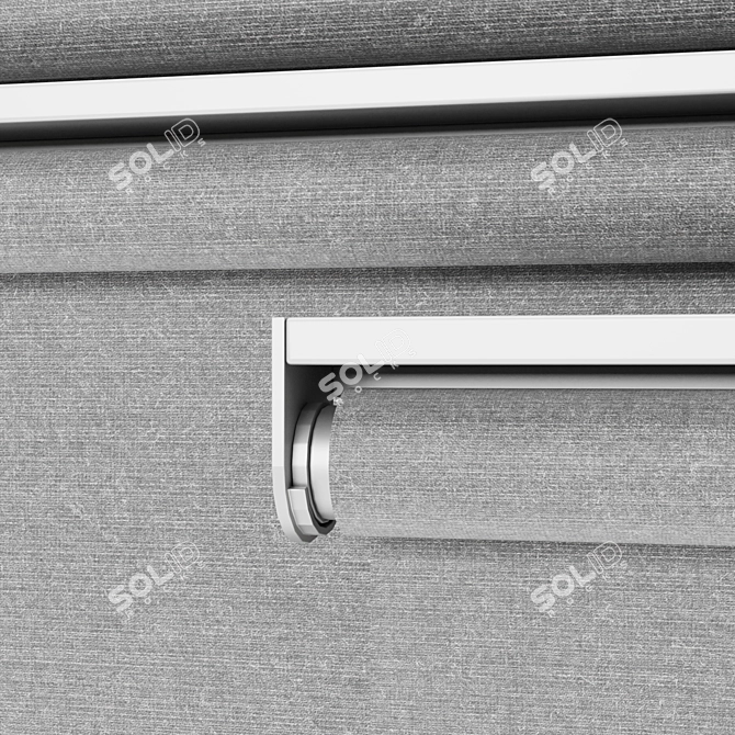 SKOGSKLÖVER Grey Roller Blind - Customizable Length 3D model image 2