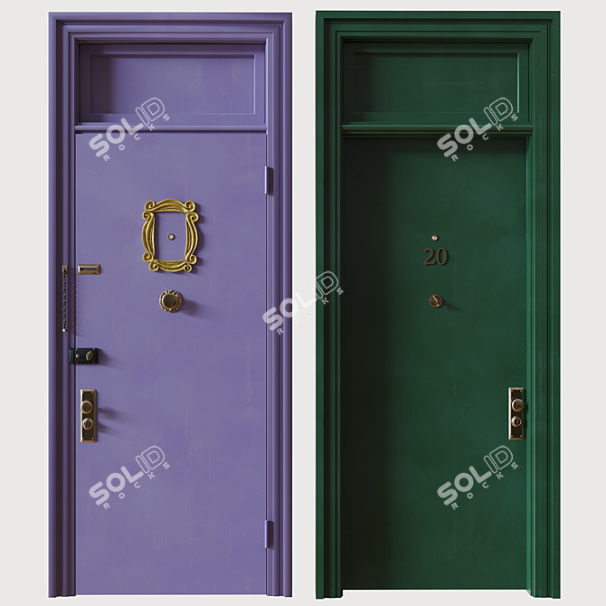 "Friends' Door" - Iconic Entry! 3D model image 1