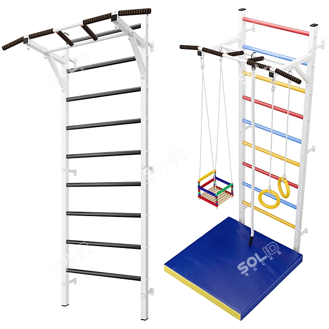 Ultimate Wall Bars Set: Record Monolith 2 3D model image 4