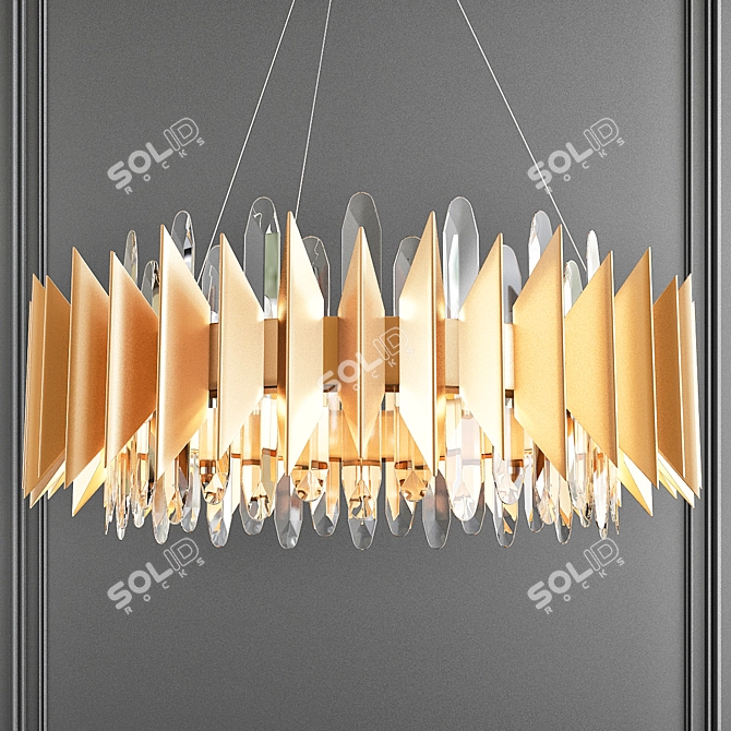 Elegant Crystal Chandelier 3D model image 1