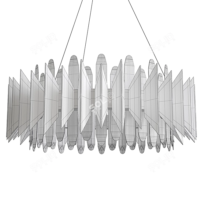 Elegant Crystal Chandelier 3D model image 2