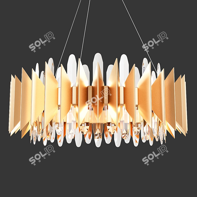 Elegant Crystal Chandelier 3D model image 3