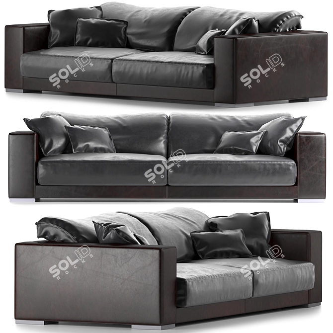 Elegant Budapest Sofa for Luxurious Living 3D model image 1