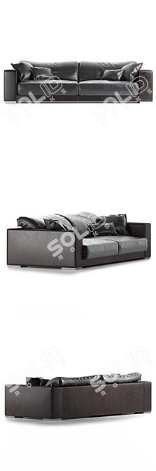 Elegant Budapest Sofa for Luxurious Living 3D model image 2